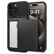 iPhone 15 Pro Spigen Slim Armor CS Cover - Zwart