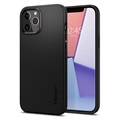 Spigen Thin Fit iPhone 12/12 Pro Cover - Zwart