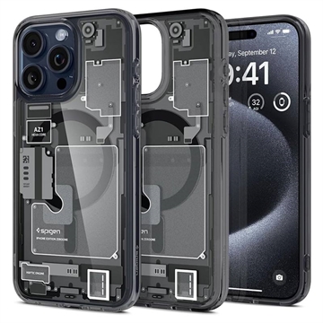 iPhone 15 Pro Max Spigen Ultra Hybrid Mag Hoesje - Zwart / Zero One