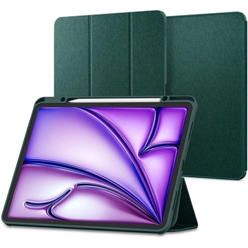 iPad Air 11 2024/2025/iPad Air 2020/2022 Spigen Urban Fit Smart Folio Case - Donkergroen