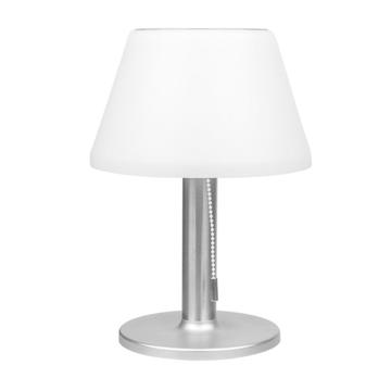 Roestvrijstalen LED tafellamp op zonne-energie - 10 LED\'s, 2 standen