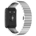 Huawei Watch Fit Roestvrij Staal Horlogeband met Butterfly Gesp - Zilver