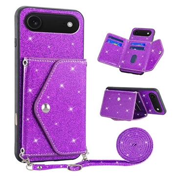 iPhone Air Stardust Cover met Kaarthouder - Paars