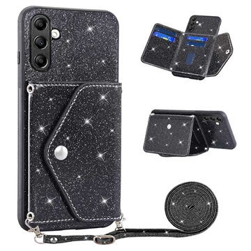Stardust Samsung Galaxy A14/A14 5G Cover met Kaarthouder - Zwart