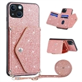 Stardust iPhone 14 Cover met Kaarthouder - Roze