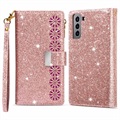 Starlight Series Samsung Galaxy S22 5G Portemonnee Hoesje - Rose Gold