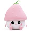 Aardbeienknoedel-squishy-nachtlampje - Roze
