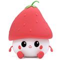 Aardbeienknoedel-squishy-nachtlampje - Rood