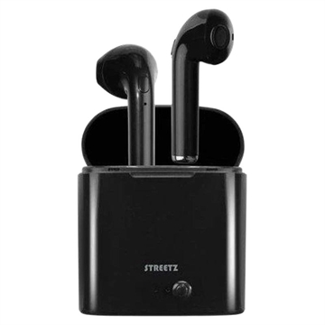 Streetz TWS-0007 True Wireless oortelefoon met oplaadetui - Zwart