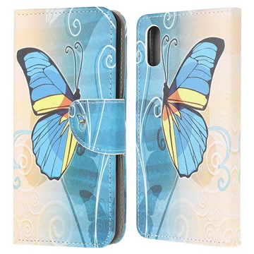 Style Series Samsung Galaxy Xcover 5 Portemonnee Hoesje - Blauw Vlinder