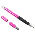 Stylish 3-in-1 Multifunctionele Stylus Pen & Balpen - Hot Pink