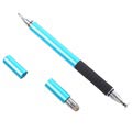 Stylish 3-in-1 Multifunctionele Stylus Pen & Balpen - Lichtblauw