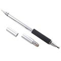 Stylish 3-in-1 Multifunctionele Stylus Pen & Balpen - Zilver