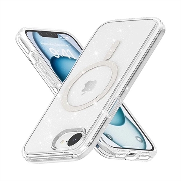iPhone 16e Stylish Glitter Series Hybride Hoesje - MagSafe-compatibel