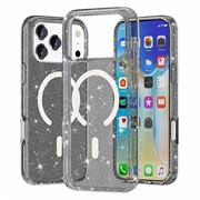 iPhone 18 Pro Stylish Glitter Series Hybride Hoesje - MagSafe-compatibel - Zwart
