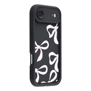 iPhone Air Stijlvol Schokbestendig TPU Hoesje met Opstaande Randen - Zwart / Grote strik