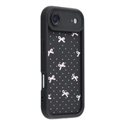 iPhone Air Stijlvol Schokbestendig TPU Hoesje met Opstaande Randen - Zwart / Strik met stippen