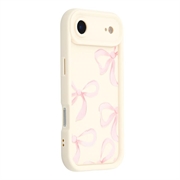iPhone Air Stijlvol Schokbestendig TPU Hoesje met Opstaande Randen - Wit / Grote strik