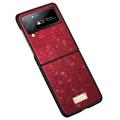 Sulada Celebrity Series Samsung Galaxy Z Flip4 Hybrid Hoesje - Rood