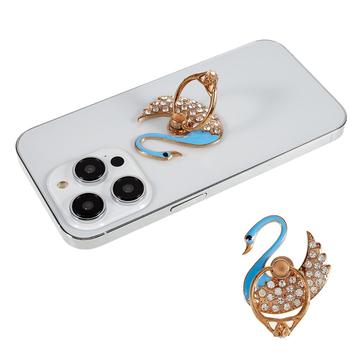 Swan Glitter Bling Phone Ring Holder Phone Ring Grip Rhinestone Stand Finger Kickstand Metal Back Grip