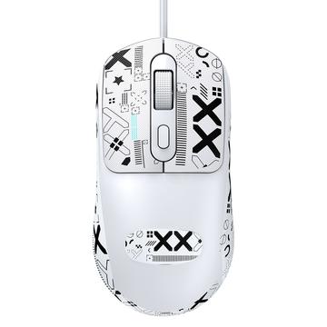 T-WOLF G580 Bedrade muis voor kantoor Antislipsticker - Wit