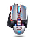 T-WOLF V9 bedrade gamingmuis met RGB-licht - Zilver