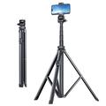 T01 Draagbaar Statief & Selfie Stick - 1.8m - Zwart