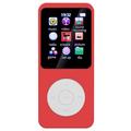 T1 draagbare MP4-muziekspeler met 1.8" scherm en 64GB TF-kaart - rood
