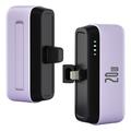 T160 Mini Draagbare Lightning Power Bank - PD 20W, 5000mAh - Paars