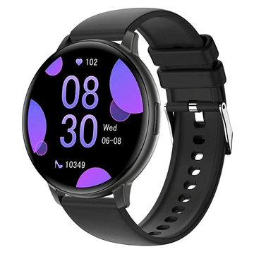 T6 Fitness-smartwatch met bellen via Bluetooth en hartslagmeting - 1.38" - zwart