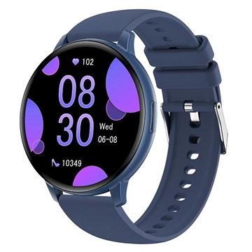 T6 Fitness-smartwatch met bellen via Bluetooth en hartslagmeter - 1.38" - blauw
