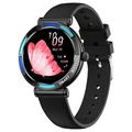 T9 smartwatch met hartslagmeter voor dames - 1.27" - zwart