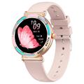 T9 smartwatch met hartslagmeter voor dames - 1.27" - roze