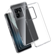 Sony Xperia 1 VIII TPU Hoesje met 2x Glazen Screenprotector - Doorzichtig
