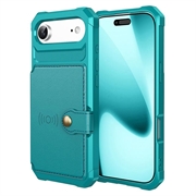 iPhone Air TPU Hoesje met Kaarthouder - Turkoois