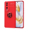 Honor 90 TPU Hoesje met Ringhouder - Rood