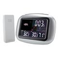 TS-77 Draadloos weerstation met kleurendisplay en wekker - Zilver