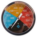 TS-BX65 Bimetaal-barbecue-thermometer met kleurgecodeerde zones