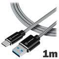 Tactical Fast Rope Oplaadkabel - USB-A/USB-C - 1m