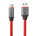 Tactical Fat Man 2.0 USB-A / USB-C-kabel - 60W, 1m - rood