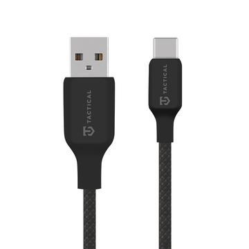 Tactical Stitch Thread USB-A / USB-C-kabel - 1m, 15W - Zwart
