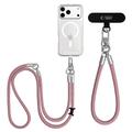Tech-Protect C10S 2-in-1 schouder- en polsband - Stoffige roos / Titanium
