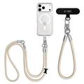 Tech-Protect C10S 2-in-1 schouder- en polsband - Beige / Titanium
