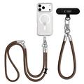 Tech-Protect C10S 2-in-1 schouder- en polsband - Bruin / Titanium