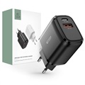 Tech-Protect C20W 2-Port Stopcontact Lader - PD20W, QC3.0 - Zwart