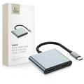 Tech-Protect HB08 4-in-1 USB-C multipoort hub - 2x HDMI, 2x USB-A, USB-C