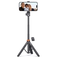 Tech-Protect L03S Uitschuifbare Bluetooth Selfie Stick met Statief - Zwart