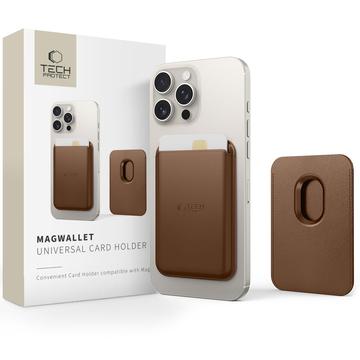 Tech-Protect MagWallet MagSafe kaarthouder - Bruin