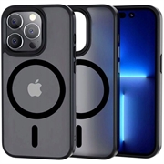 iPhone 13 Pro Max Tech-Protect Magmat Cover - MagSafe-compatibel - Doorschijnend Zwart