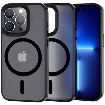 iPhone 13 Pro Max Tech-Protect Magmat Cover - MagSafe-compatibel (Geopende verpakking - Uitstekend) - Doorschijnend Zwart
